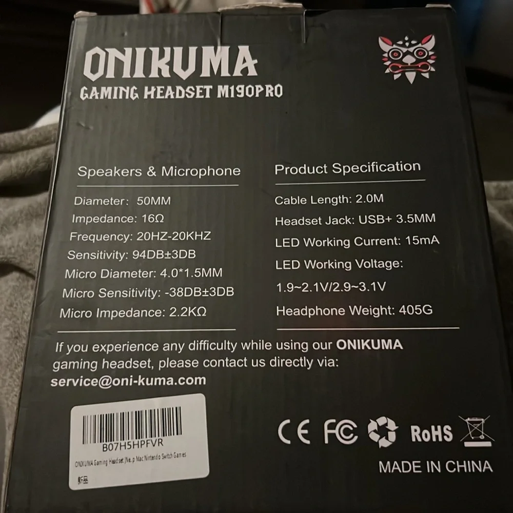 NIB- Onikuma Game Headset M190PRO - Picture 2 of 4